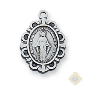 Sterling Silver Miraculous Medal Pendant