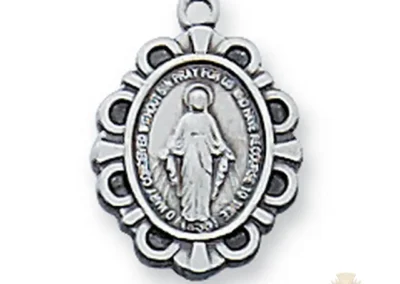 Sterling Silver Miraculous Medal Pendant
