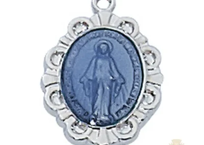 Sterling Silver Miraculous Medal Pendant