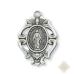 Sterling Silver Miraculous Medal Pendant