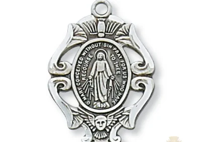 Sterling Silver Miraculous Medal Pendant