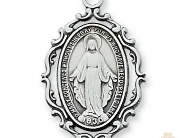 Sterling Silver Miraculous Medal Pendant