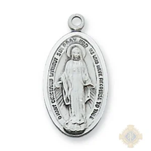 Sterling Silver Miraculous Medal Pendant