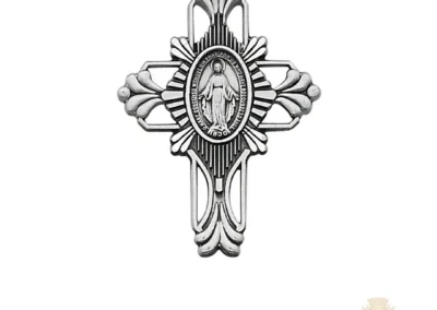 Sterling Silver Miraculous Medal Cross