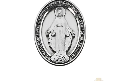 Sterling Silver Miraculous Medal Pendant