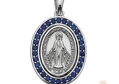 Sterling Silver Miraculous Medal Pendant