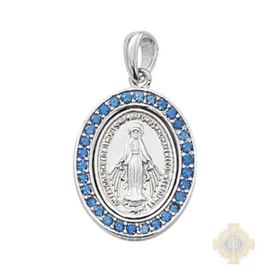 Sterling Silver Miraculous Medal Pendant