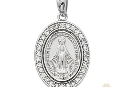 Sterling Silver Miraculous Medal Pendant