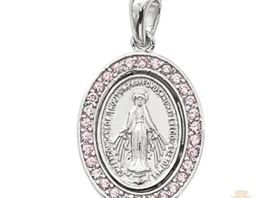 Sterling Silver Miraculous Medal Pendant