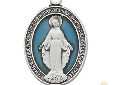 Sterling Silver Miraculous Medal Pendant