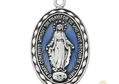 Sterling Silver Miraculous Medal Pendant