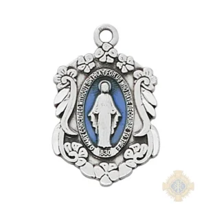 Sterling Silver Miraculous Medal Pendant