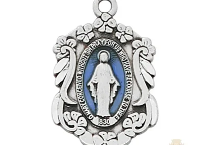 Sterling Silver Miraculous Medal Pendant