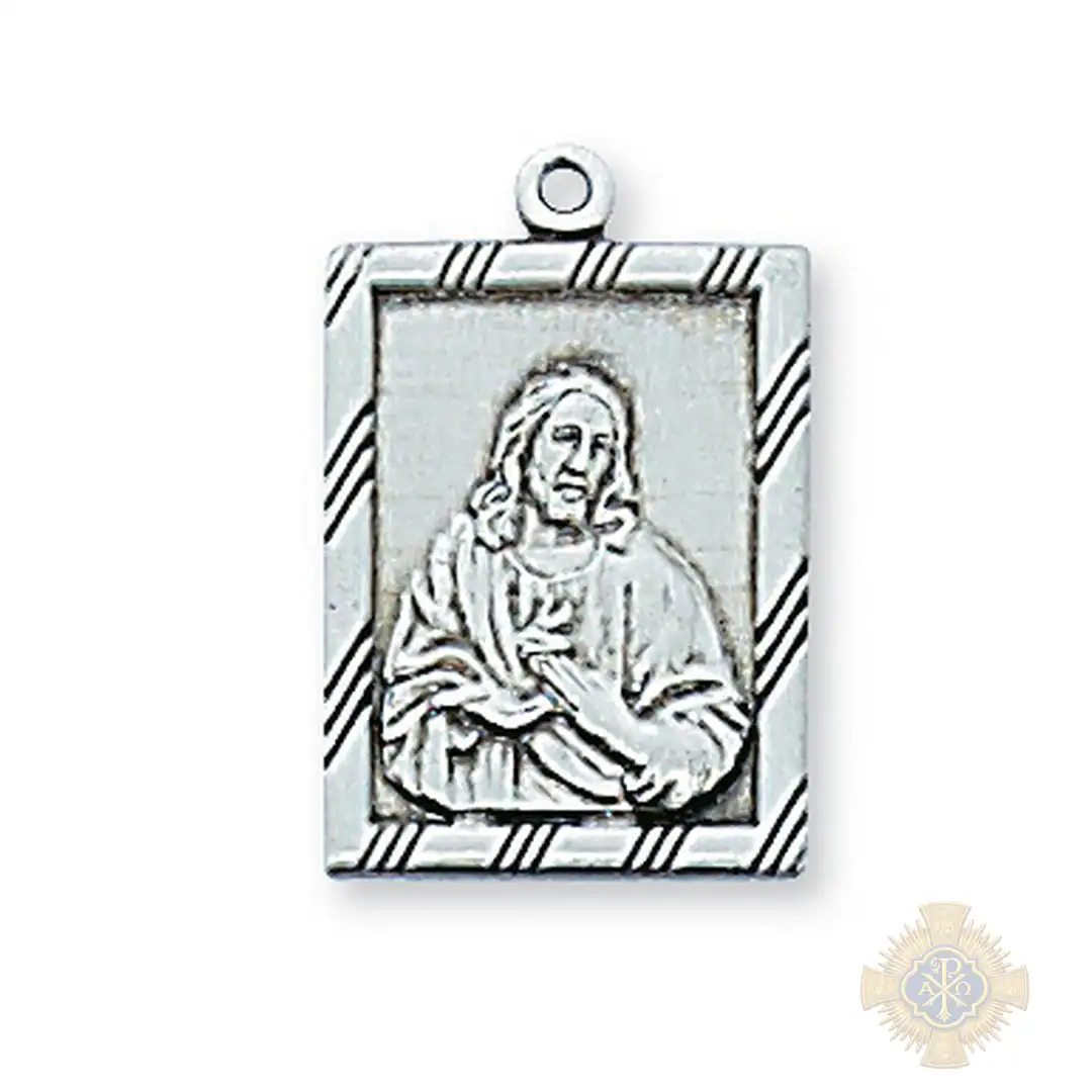 Sterling Silver Sacred Heart Pendant Sterling Silver Sacred Heart Pendant