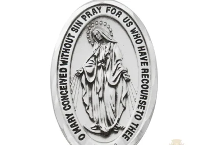 Sterling Silver Miraculous Medal Pendant