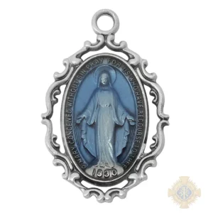 Sterling Silver Miraculous Medal Pendant