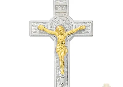 Gold over Sterling Silver Crucifix Pendant