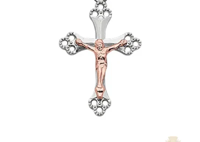 Rose Gold over Sterling Silver Cross