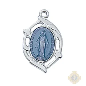 Sterling Silver Miraculous Medal Pendant
