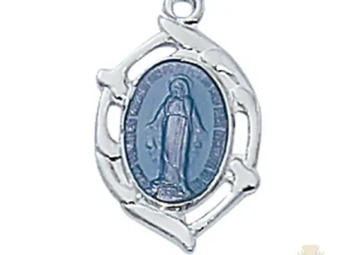 Sterling Silver Miraculous Medal Pendant