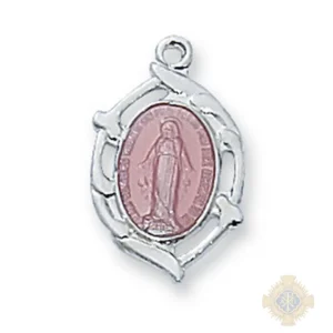 Sterling Silver Miraculous Medal Pendant