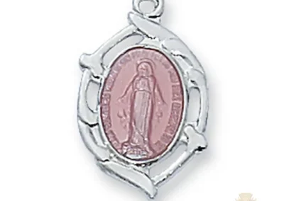 Sterling Silver Miraculous Medal Pendant