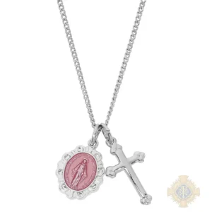Sterling Silver Miraculous Medal Cross