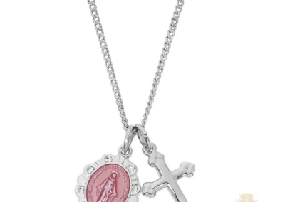 Sterling Silver Miraculous Medal Cross