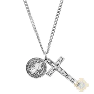 Sterling Silver St. Benedict Crucifix Pendant