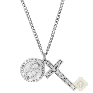 Sterling Silver St. Joseph Crucifix Pendant