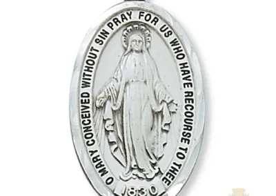 Sterling Silver Miraculous Medal Pendant