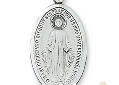Sterling Silver Miraculous Medal Pendant