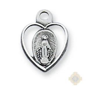 Sterling Silver Miraculous Medal Pendant