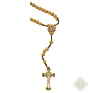 Olive Wood St. Benedict Rosary
