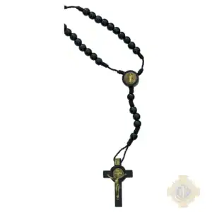 Small Black Wood St. Benedict Rosary