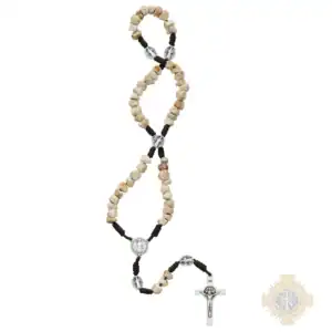 Corded Stone St. Benedict Rosary