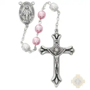 Pink And White Rosary