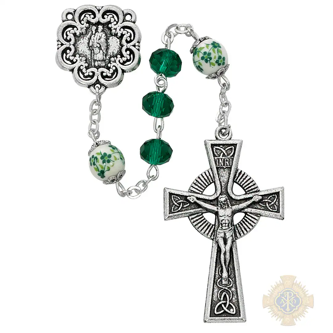 Green And Ceramic Celtic Rosary Green And Ceramic Celtic Rosary
