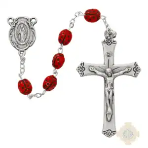 Red Lady Bug Rosary