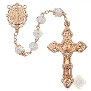 Rose Gold Plated Crystal Rosary