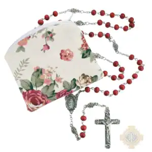 Rose Scented Rosary & Pouch