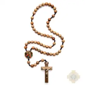 Sacred Heart Wood Rosary