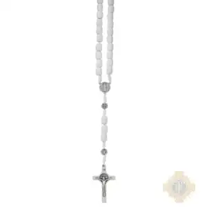 Large White Benedict Rosary