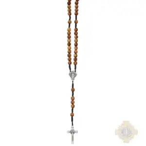 8mm Zebra Wood St. Benedict On Hanging Card