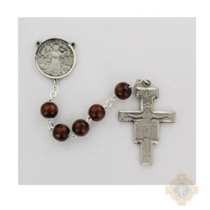 San Damiano Rosary with Pewter Crucifix