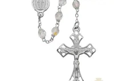 Aurora Glass Rosary with Pewter Crucifix