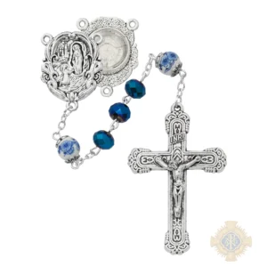 Lourdes Metallic Rosary with Zinc Alloy Crucifix
