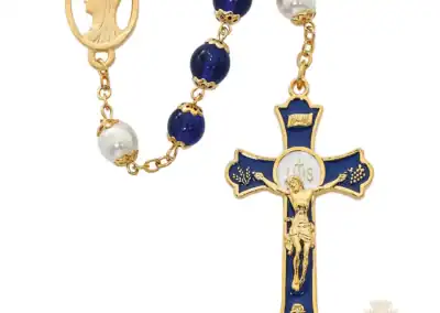 Blue Holy Mass Crucifix Rosary
