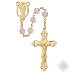 Rose Crystal Gold Rosary