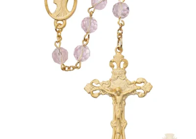 Rose Crystal Gold Rosary